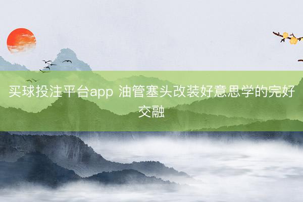 买球投注平台app 油管塞头改装好意思学的完好交融
